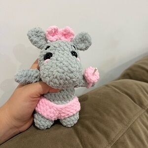 Crochet baby hippo